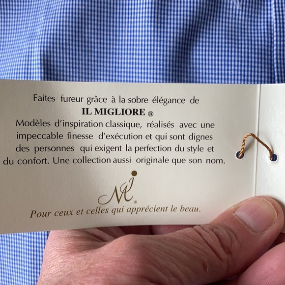 ILMIGLIORE wrinkle resistant MENS button down dress shirt new - Picture 4 of 8